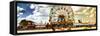 Panoramic View, Vintage Beach, Wonder Wheel, Coney Island, Brooklyn, New York, United States-Philippe Hugonnard-Framed Stretched Canvas