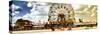 Panoramic View, Vintage Beach, Wonder Wheel, Coney Island, Brooklyn, New York, United States-Philippe Hugonnard-Stretched Canvas