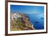 Panoramic View with Cruise Boats - Santorini-Maugli-l-Framed Photographic Print