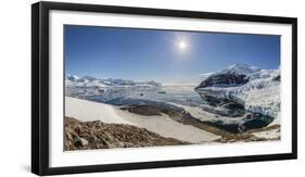 Panoramic View with Sunburst of Neko Harbor, Antarctica, Polar Regions-Michael Nolan-Framed Photographic Print