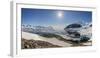 Panoramic View with Sunburst of Neko Harbor, Antarctica, Polar Regions-Michael Nolan-Framed Photographic Print