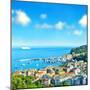 Panoramic View with Tilt-Shift Effect. Santa Margherita, Ligurian Resort , Italian Riviera. Beautif-LiliGraphie-Mounted Photographic Print