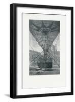 Panoramic Viewing Platform Using a Hot Air Balloon, Pub. C.1880 (B/W)-E. A. Tilly-Framed Giclee Print