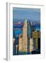 Panoramic views of New York City at sunset from Rockefeller Square "Top of the Rock" New York Ci...-null-Framed Photographic Print