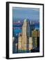 Panoramic views of New York City at sunset from Rockefeller Square "Top of the Rock" New York Ci...-null-Framed Photographic Print