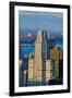 Panoramic views of New York City at sunset from Rockefeller Square "Top of the Rock" New York Ci...-null-Framed Photographic Print