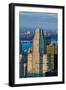 Panoramic views of New York City at sunset from Rockefeller Square "Top of the Rock" New York Ci...-null-Framed Photographic Print