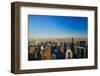 Panoramic views of New York City at sunset looking toward Central Park from Rockefeller Square "...-null-Framed Photographic Print