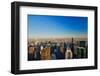 Panoramic views of New York City at sunset looking toward Central Park from Rockefeller Square "...-null-Framed Photographic Print