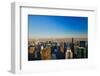 Panoramic views of New York City at sunset looking toward Central Park from Rockefeller Square "...-null-Framed Photographic Print