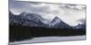 Panoramic winter landscape of the Canadian Rocky Mountains at the Lower Kananaskis Lake, Alberta, C-JIA HE-Mounted Photographic Print