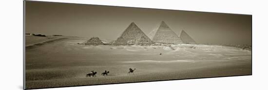 Panormic Image of the Pyramids at Giza, Cairo, Egypt-Jon Arnold-Mounted Premium Photographic Print