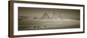 Panormic Image of the Pyramids at Giza, Cairo, Egypt-Jon Arnold-Framed Photographic Print