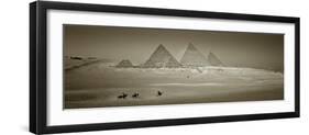 Panormic Image of the Pyramids at Giza, Cairo, Egypt-Jon Arnold-Framed Photographic Print