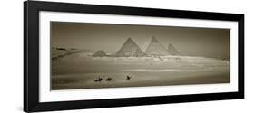 Panormic Image of the Pyramids at Giza, Cairo, Egypt-Jon Arnold-Framed Photographic Print