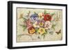 Pansies and Butterflies-Jean Plout-Framed Giclee Print