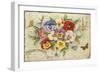 Pansies and Butterflies-Jean Plout-Framed Giclee Print