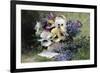 Pansies and Forget Me Not-Albert Tibulle de Furcy Lavault-Framed Giclee Print