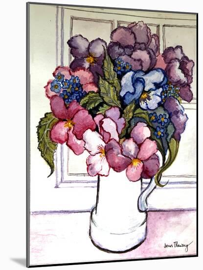 Pansies and Forget-Me-Nots-Joan Thewsey-Mounted Giclee Print