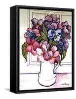 Pansies and Forget-Me-Nots-Joan Thewsey-Framed Stretched Canvas