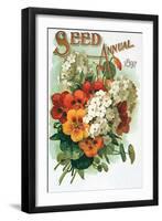 Pansies and White Flowers-null-Framed Premium Giclee Print