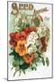 Pansies and White Flowers-null-Mounted Premium Giclee Print
