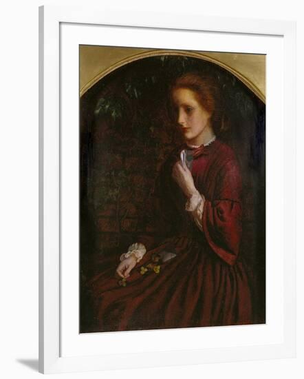 Pansies, C.1860-Arthur Hughes-Framed Giclee Print