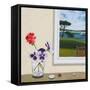 Pansies, Geraniums and Buttons-Sophie Harding-Framed Stretched Canvas