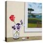 Pansies, Geraniums and Buttons-Sophie Harding-Stretched Canvas