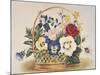 Pansies in a Basket-null-Mounted Giclee Print