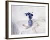 Pansies in a Blue Vase, Still Life, 1990-Arthur Easton-Framed Giclee Print