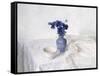 Pansies in a Blue Vase, Still Life, 1990-Arthur Easton-Framed Stretched Canvas