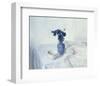 Pansies in a Blue Vase-Arthur Easton-Framed Premium Giclee Print