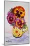 Pansies in a Patterned Mug, 2015-Joan Thewsey-Mounted Giclee Print