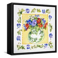 Pansies - Nasturtiums, 2013-Jennifer Abbott-Framed Stretched Canvas