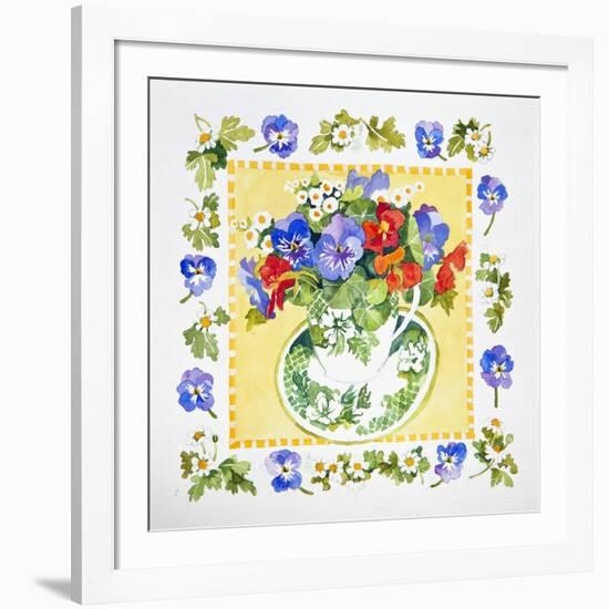 Pansies - Nasturtiums, 2013-Jennifer Abbott-Framed Giclee Print