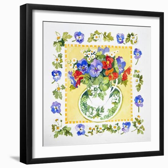 Pansies - Nasturtiums, 2013-Jennifer Abbott-Framed Giclee Print