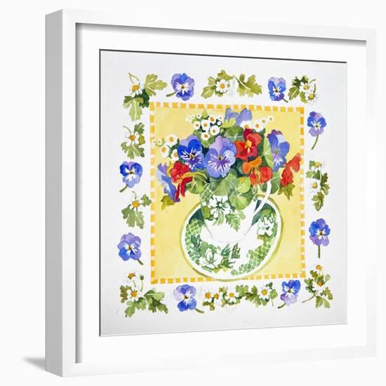 Pansies - Nasturtiums, 2013-Jennifer Abbott-Framed Giclee Print