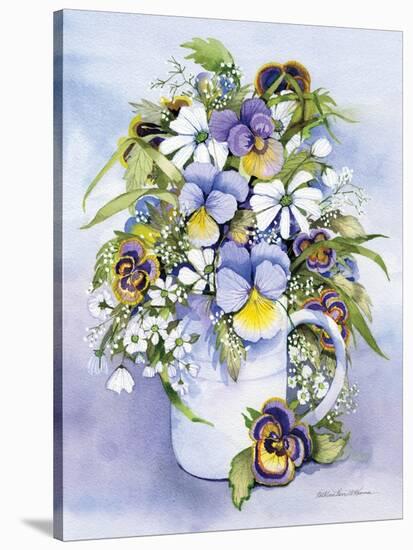 Pansies Perfect-Kathleen Parr McKenna-Stretched Canvas