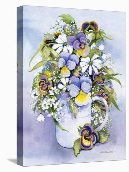 Pansies Perfect-Kathleen Parr McKenna-Stretched Canvas