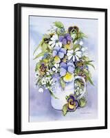 Pansies Perfect-Kathleen Parr McKenna-Framed Art Print