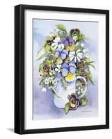 Pansies Perfect-Kathleen Parr McKenna-Framed Art Print