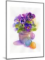 Pansies with Easter Eggs, 2014-John Keeling-Mounted Giclee Print