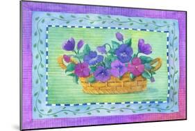 Pansy Basket-Fiona Stokes-Gilbert-Mounted Giclee Print