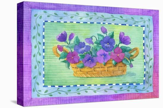 Pansy Basket-Fiona Stokes-Gilbert-Stretched Canvas