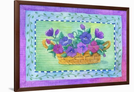 Pansy Basket-Fiona Stokes-Gilbert-Framed Giclee Print