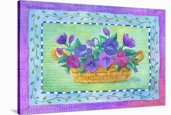 Pansy Basket-Fiona Stokes-Gilbert-Stretched Canvas