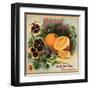 Pansy Brand - California - Citrus Crate Label-Lantern Press-Framed Art Print