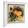 Pansy Brand - California - Citrus Crate Label-Lantern Press-Framed Art Print