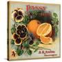 Pansy Brand - California - Citrus Crate Label-Lantern Press-Stretched Canvas